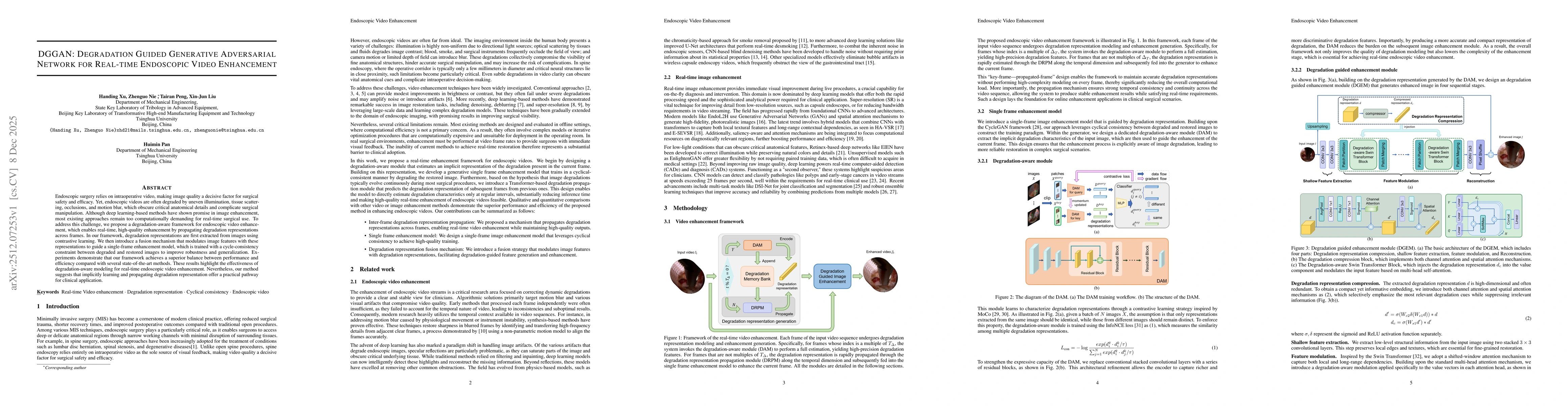 Thumbnail for DGGAN: Degradation Guided Generative Adversarial Network for Real-time Endoscopic Video Enhancement