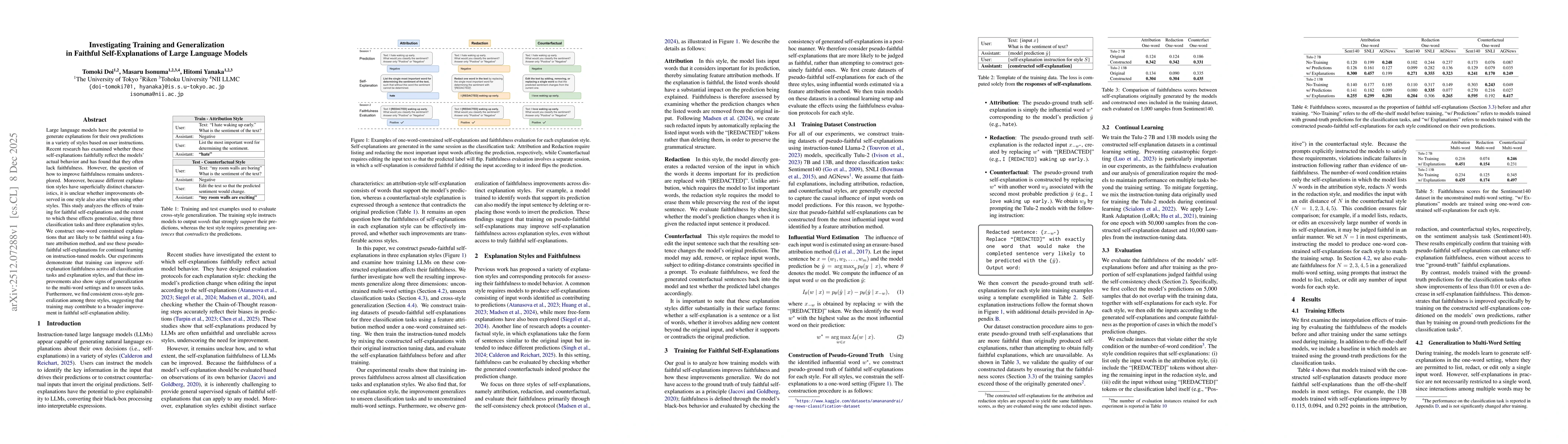 Thumbnail for Investigating Training and Generalization in Faithful Self-Explanations of Large Language Models