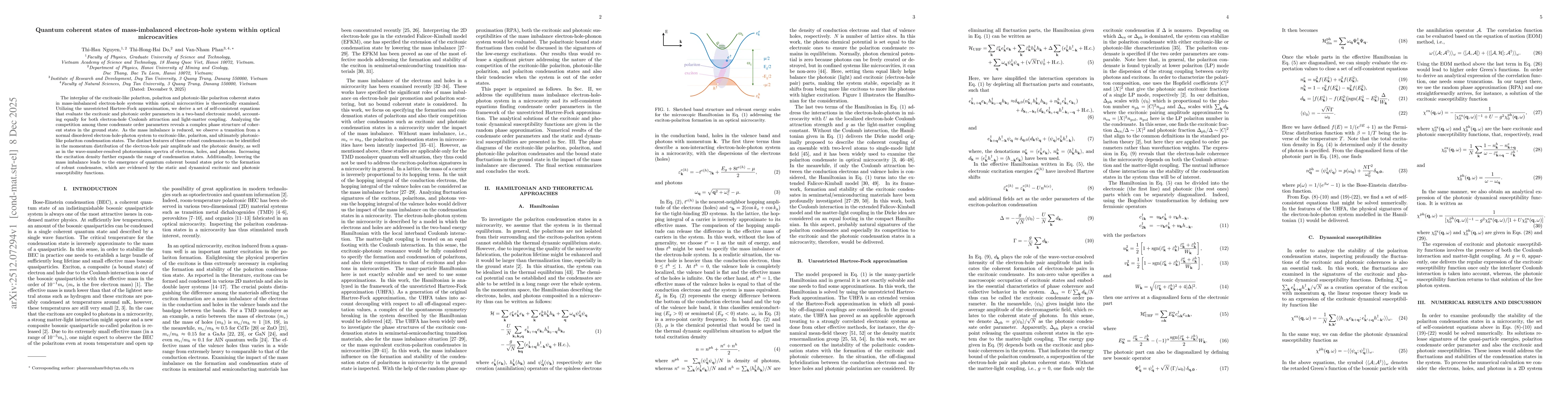 Thumbnail for Quantum coherent states of mass-imbalanced electron-hole system within optical microcavities