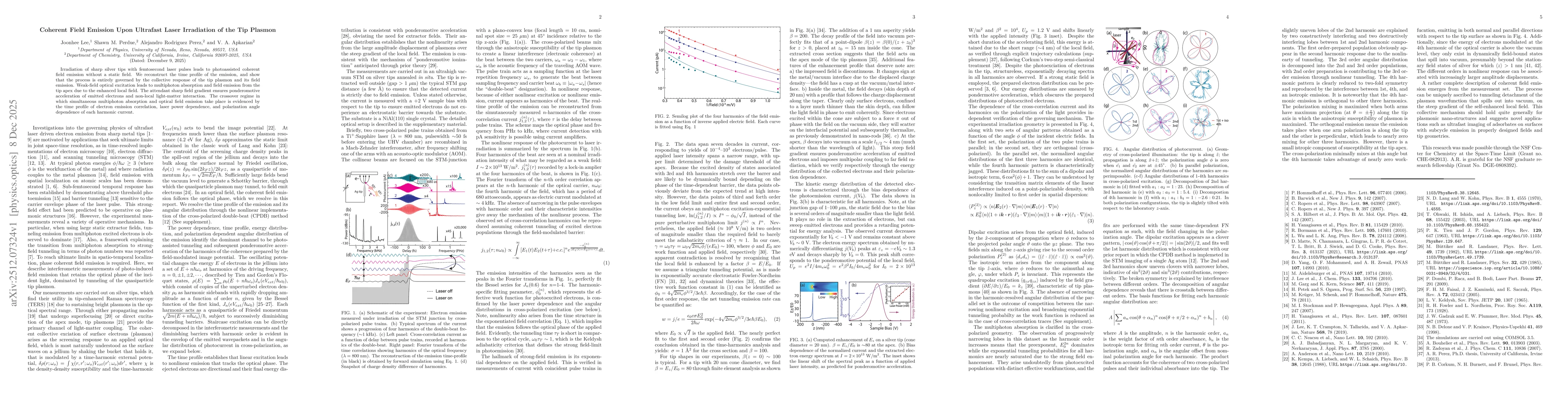 Thumbnail for Coherent Field Emission Upon Ultrafast Laser Irradiation of the Tip Plasmon
