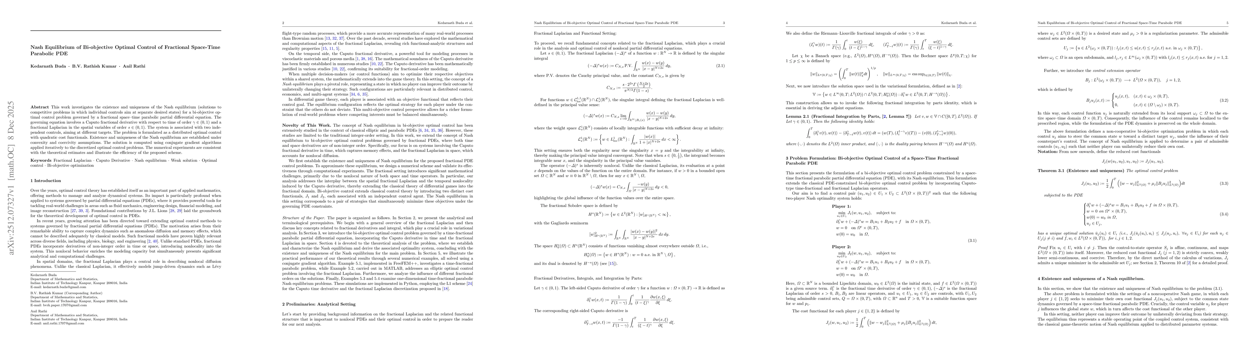 Thumbnail for Nash Equilibrium of Bi-objective Optimal Control of Fractional Space-Time Parabolic PDE