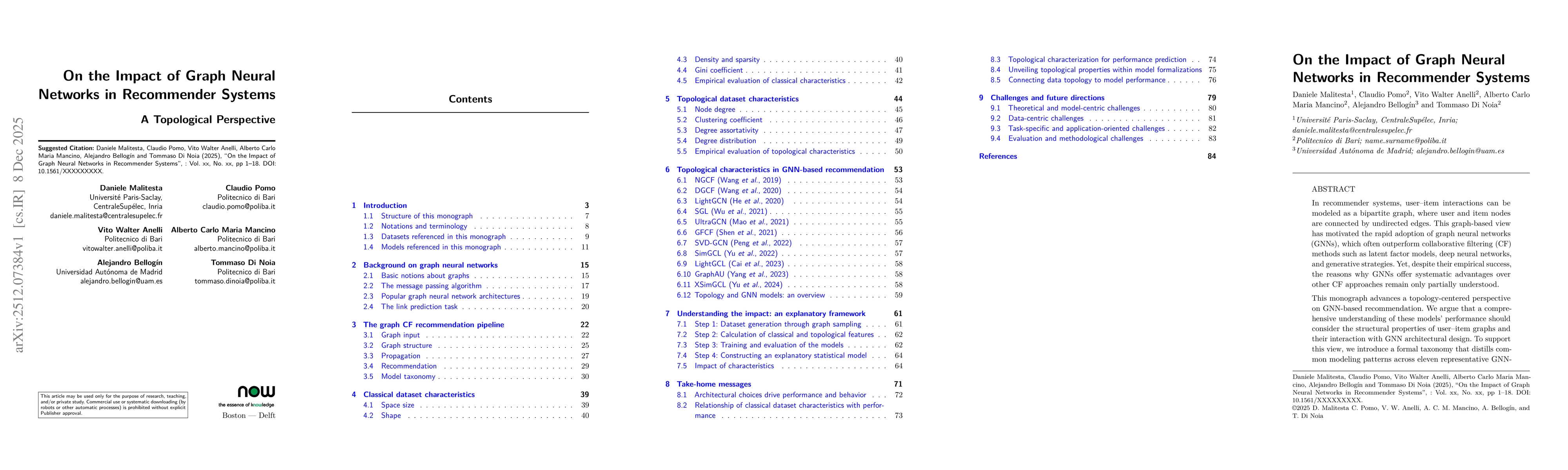Thumbnail for On the Impact of Graph Neural Networks in Recommender Systems: A Topological Perspective