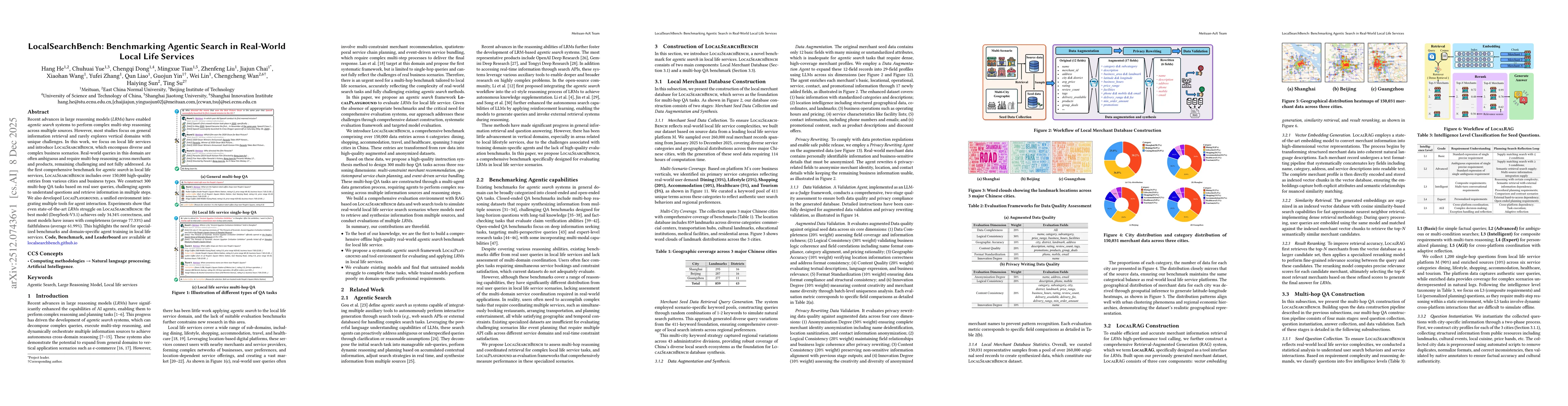 Thumbnail for LocalSearchBench: Benchmarking Agentic Search in Real-World Local Life Services