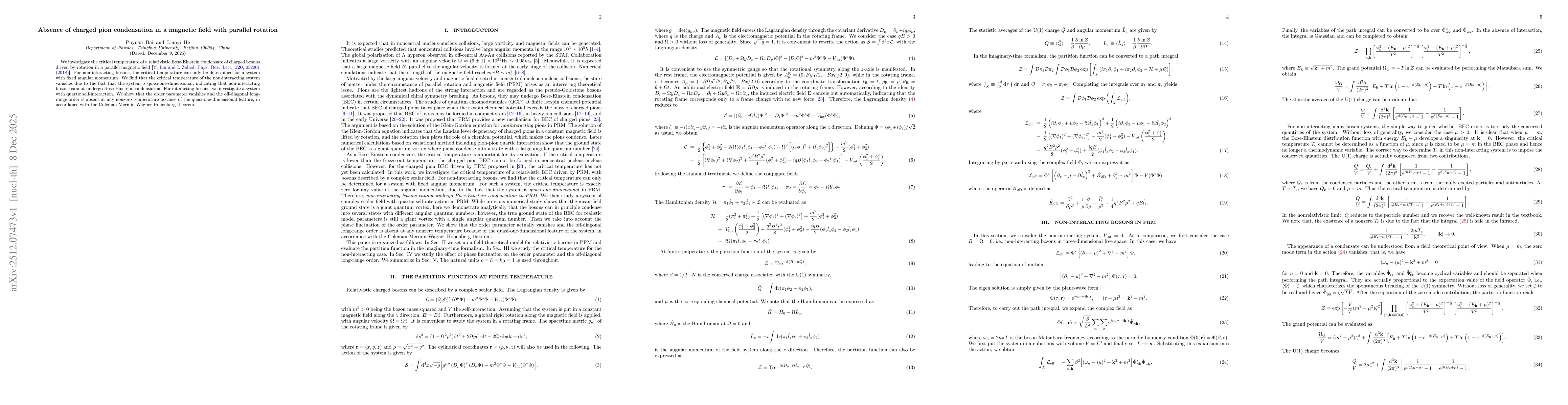 Thumbnail for Absence of charged pion condensation in a magnetic field with parallel rotation