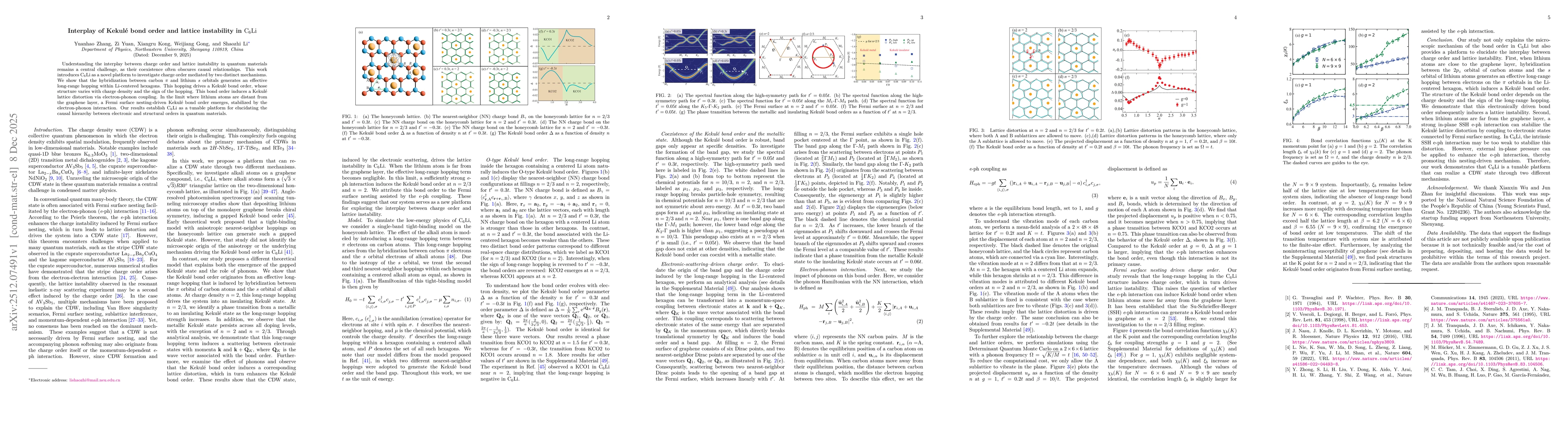 Thumbnail for Interplay of Kekulé bond order and lattice instability in $\mathrm{C}_6\mathrm{Li}$