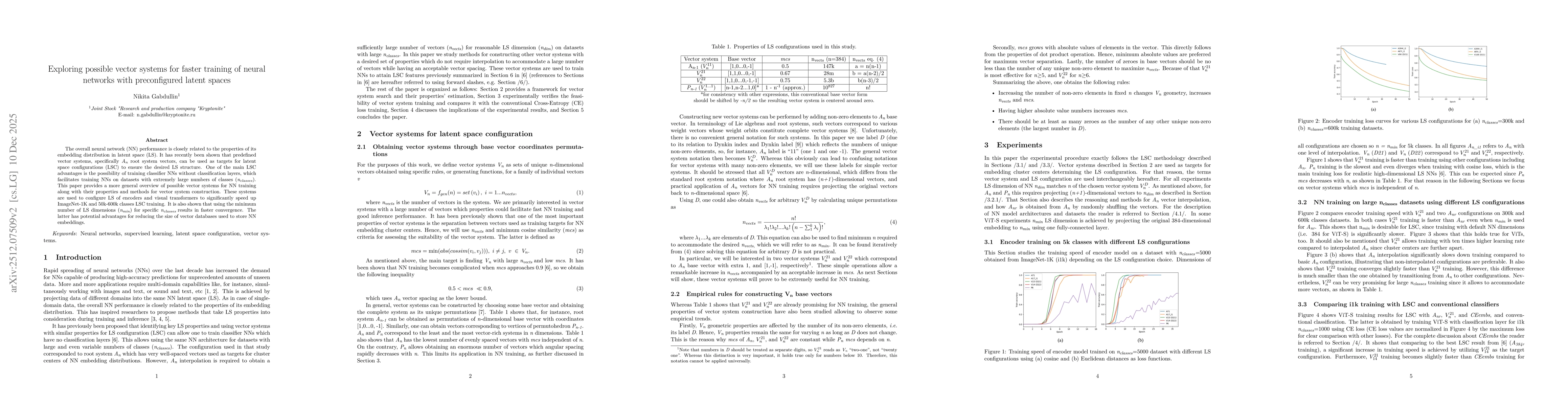 Thumbnail for Exploring possible vector systems for faster training of neural networks with preconfigured latent spaces