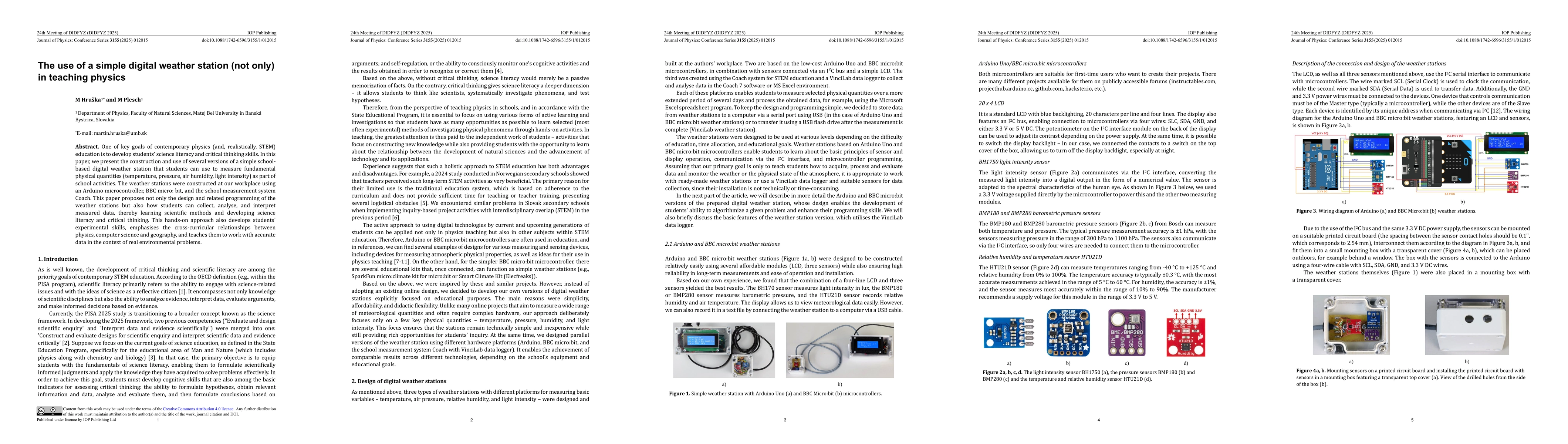 Thumbnail for The use of a simple digital weather station (not only) in teaching physics