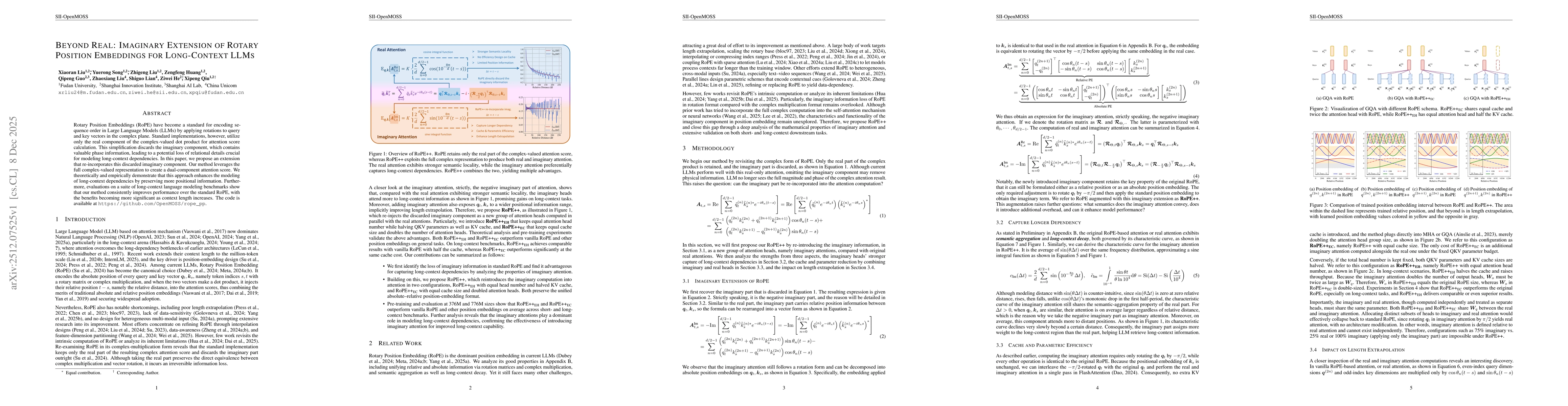 Thumbnail for Beyond Real: Imaginary Extension of Rotary Position Embeddings for Long-Context LLMs