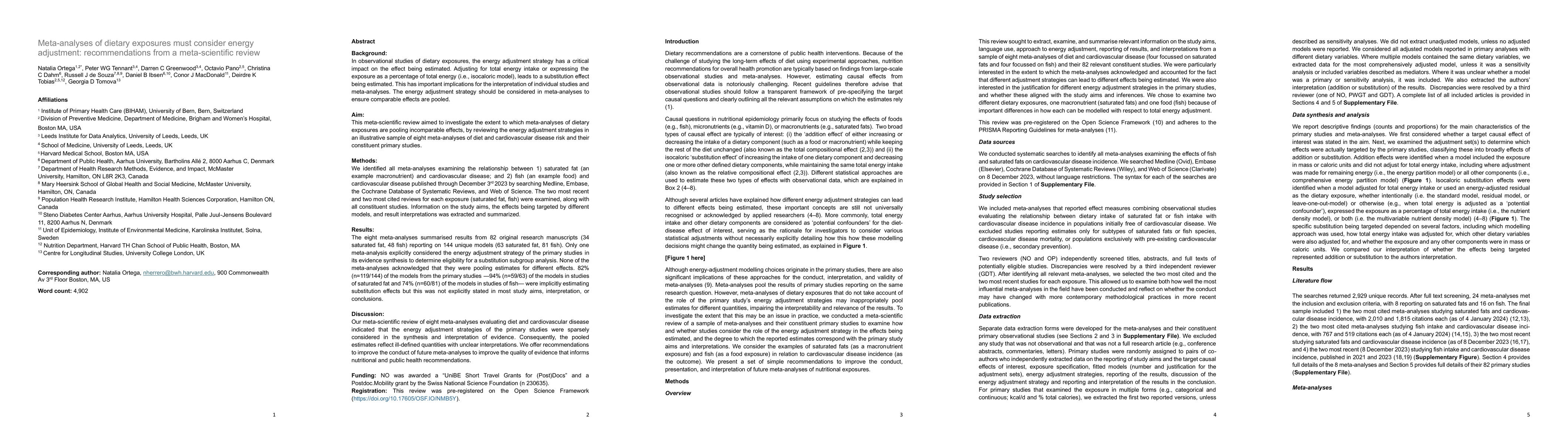 Thumbnail for Meta-analyses of dietary exposures must consider energy adjustment: recommendations from a meta-scientific review