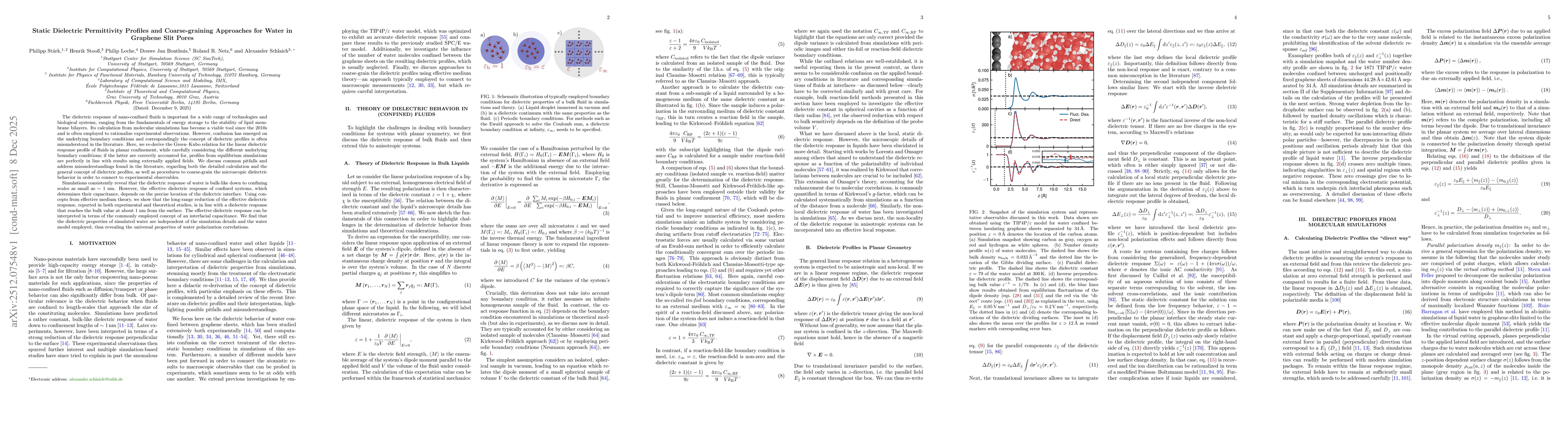 Thumbnail for Static Dielectric Permittivity Profiles and Coarse-graining Approaches for Water in Graphene Slit Pores