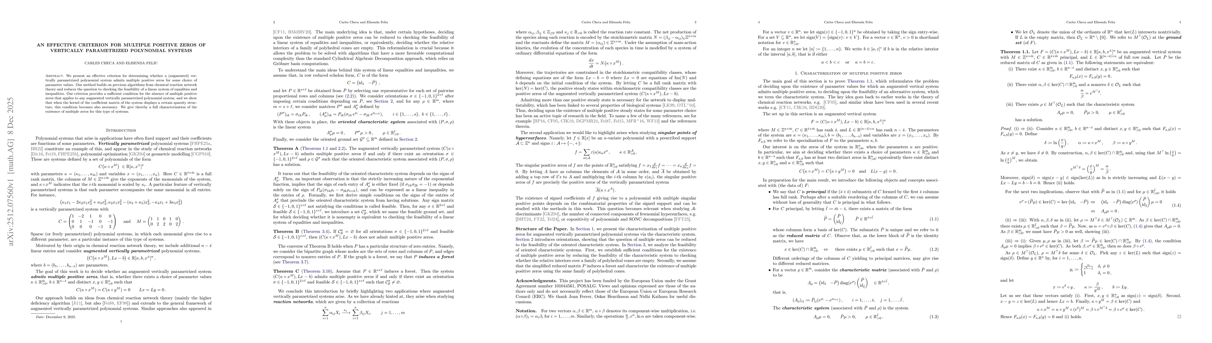 Thumbnail for An effective criterion for multiple positive zeros of vertically parametrized polynomial systems