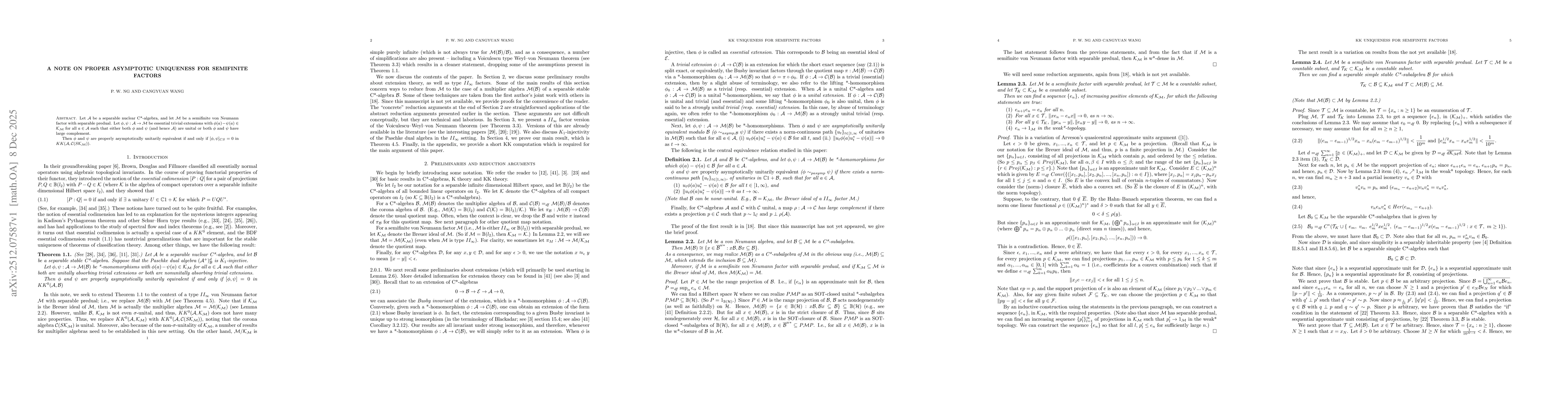 Thumbnail for A note on proper asymptotic uniqueness for semifinite factors