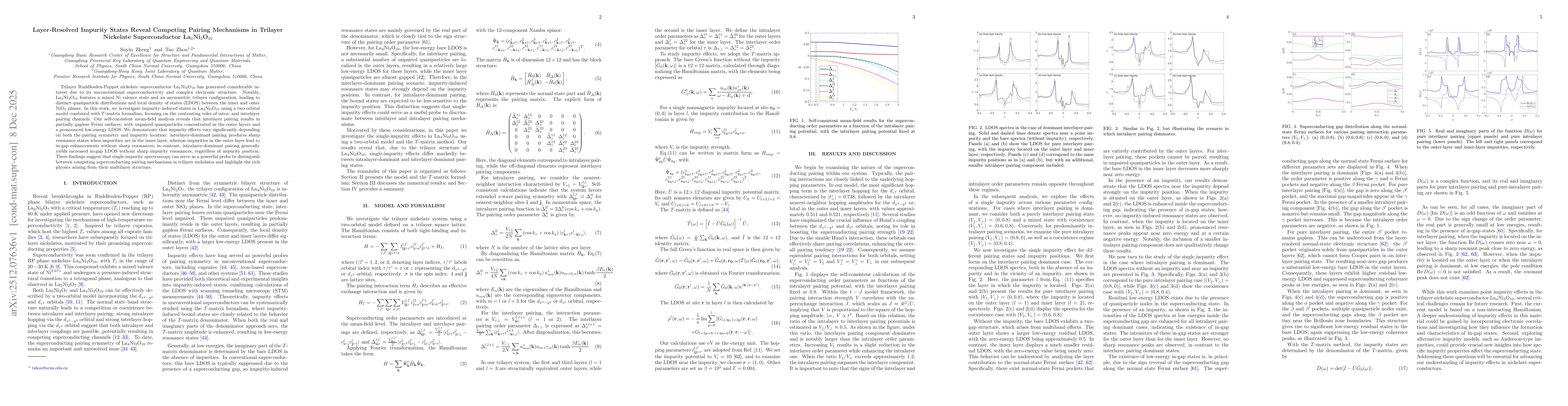 Thumbnail for Layer-Resolved Impurity States Reveal Competing Pairing Mechanisms in Trilayer Nickelate Superconductor La$_4$Ni$_3$O$_{10}$
