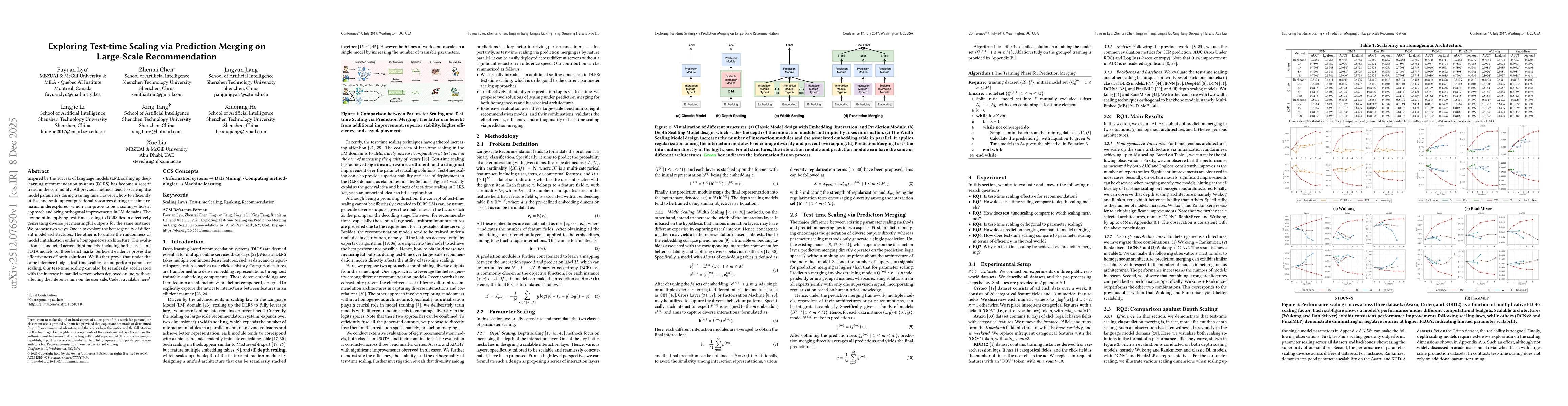 Thumbnail for Exploring Test-time Scaling via Prediction Merging on Large-Scale Recommendation