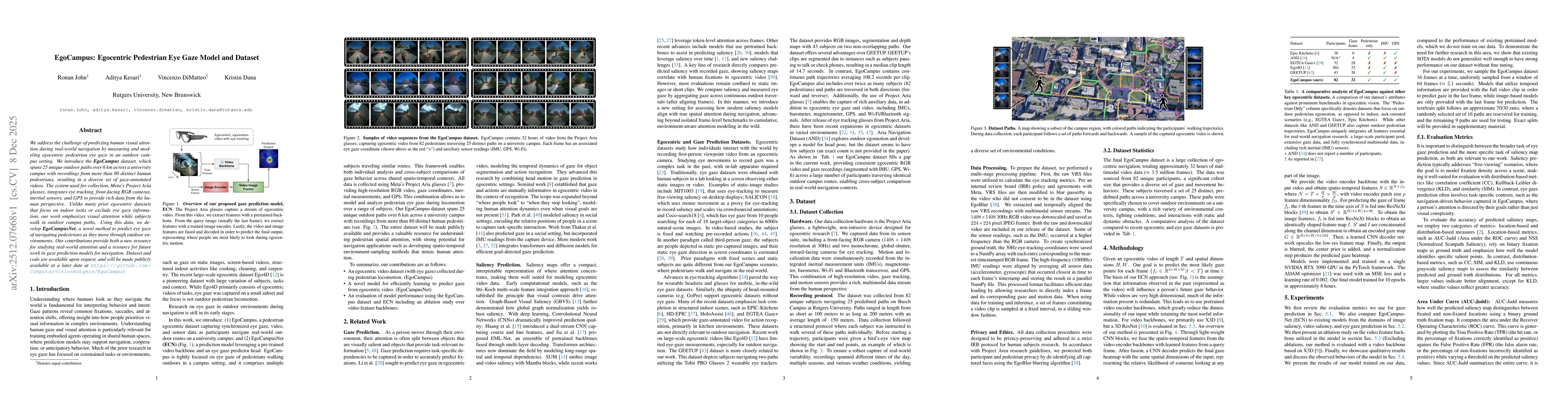 Thumbnail for EgoCampus: Egocentric Pedestrian Eye Gaze Model and Dataset