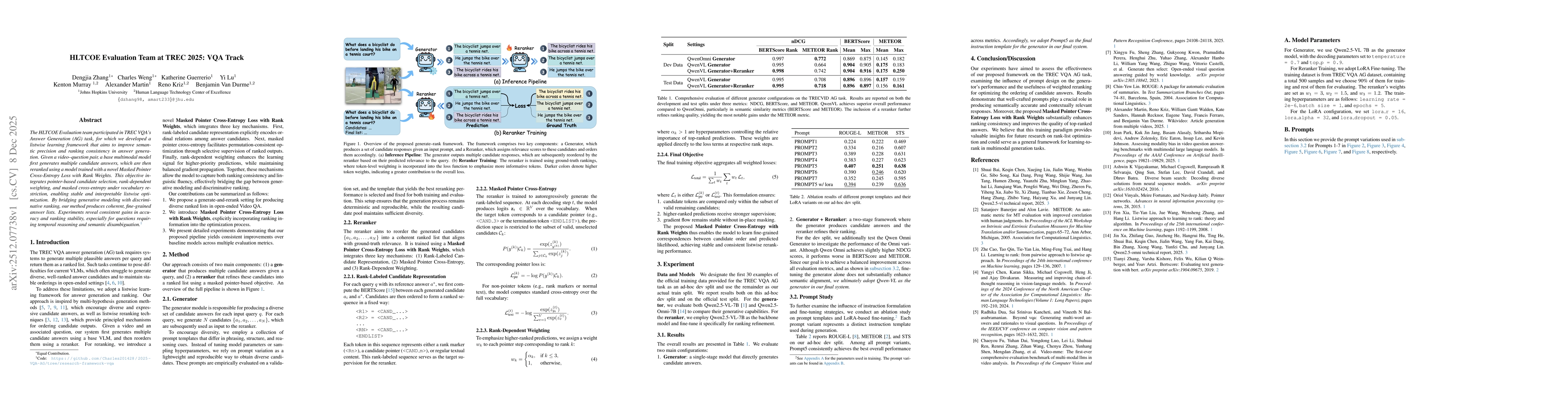 Thumbnail for HLTCOE Evaluation Team at TREC 2025: VQA Track