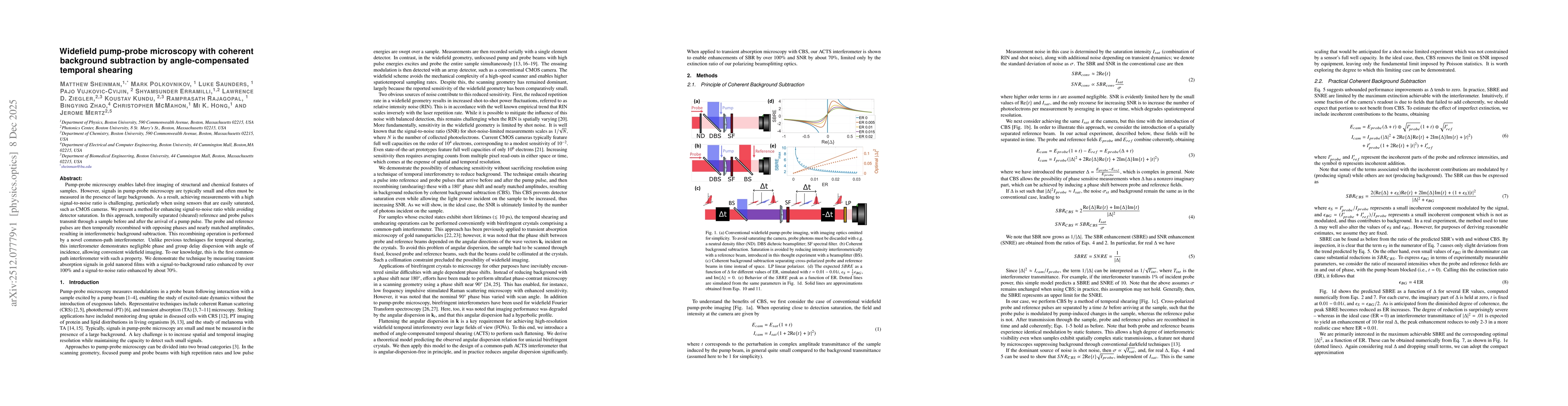 Thumbnail for Widefield pump-probe microscopy with coherent background subtraction by angle-compensated temporal shearing