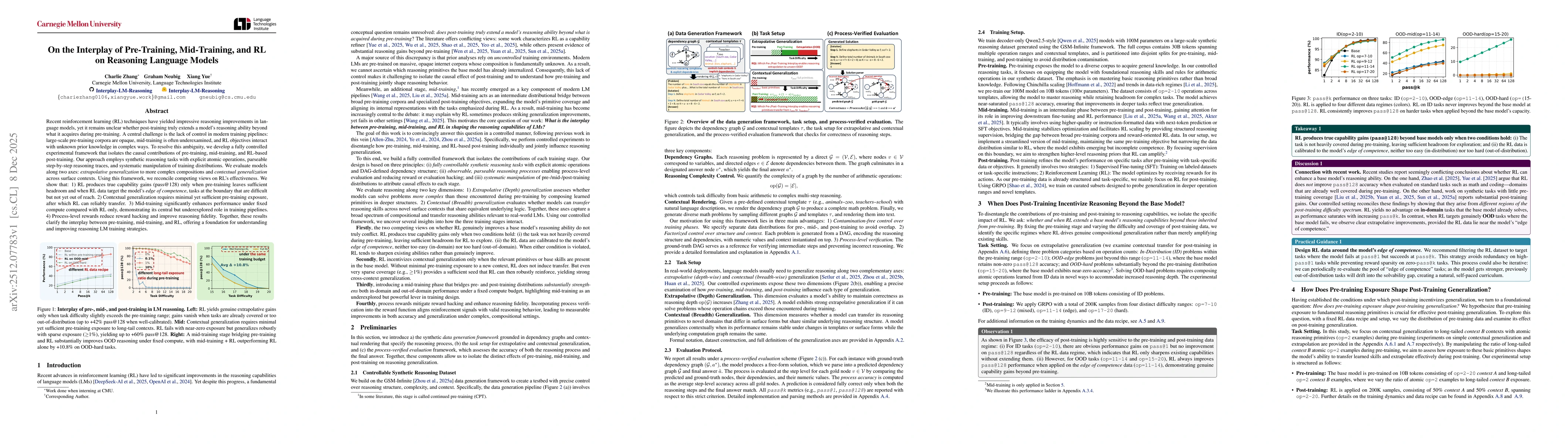 Thumbnail for On the Interplay of Pre-Training, Mid-Training, and RL on Reasoning Language Models