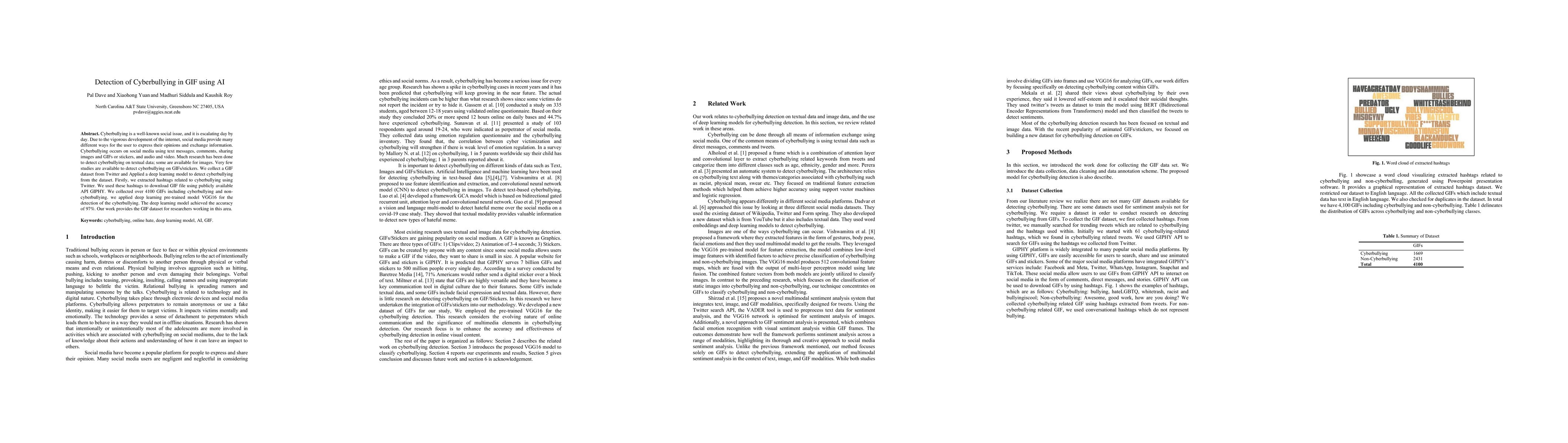 Thumbnail for Detection of Cyberbullying in GIF using AI