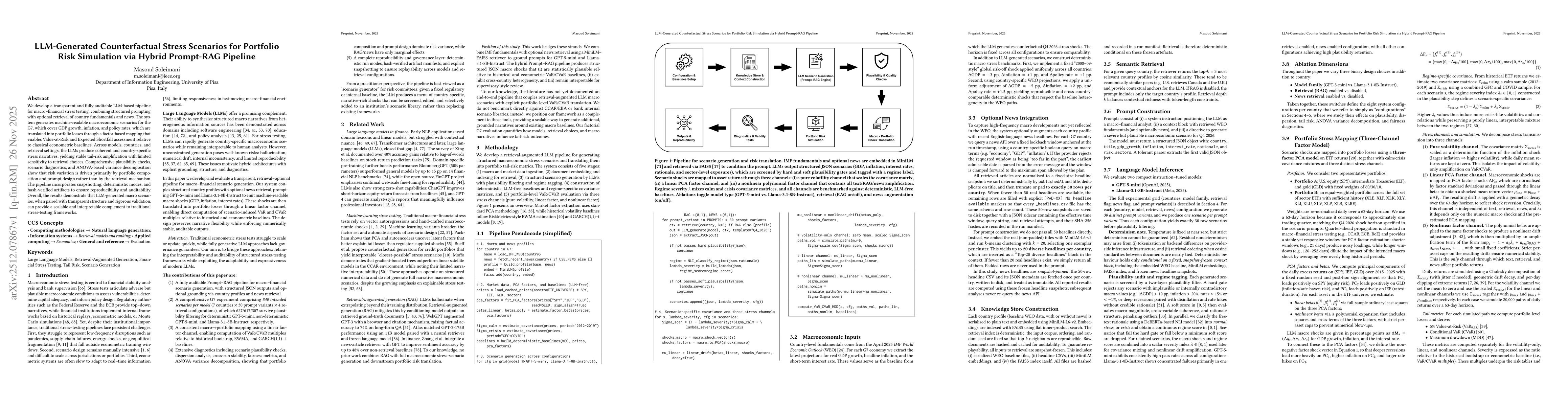 Thumbnail for LLM-Generated Counterfactual Stress Scenarios for Portfolio Risk Simulation via Hybrid Prompt-RAG Pipeline