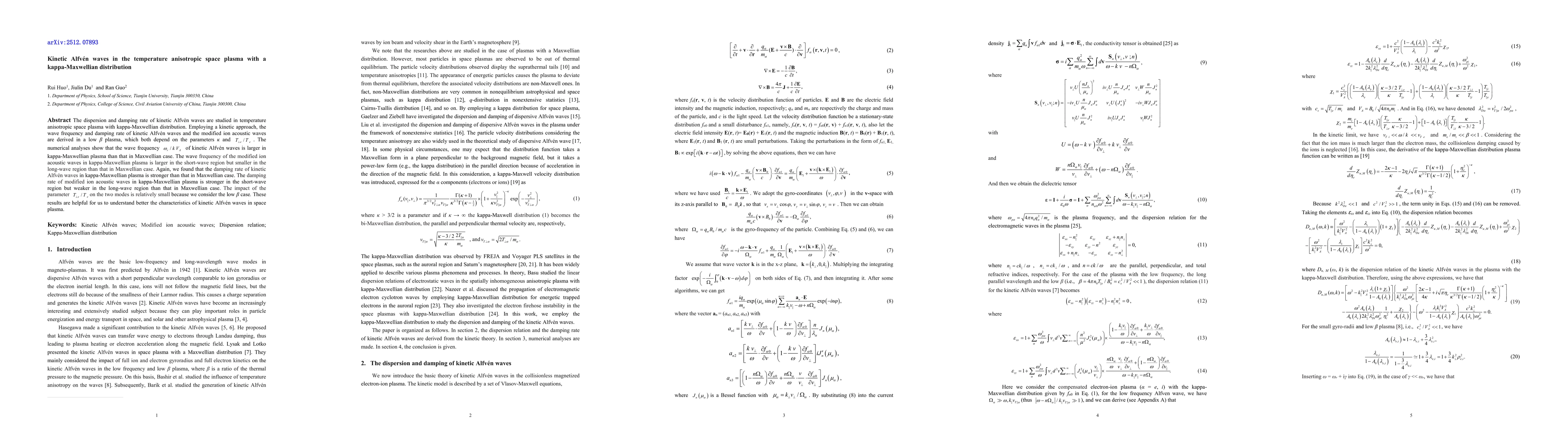 Thumbnail for Kinetic Alfvén waves in the temperature anisotropic space plasma with a kappa-Maxwellian distribution