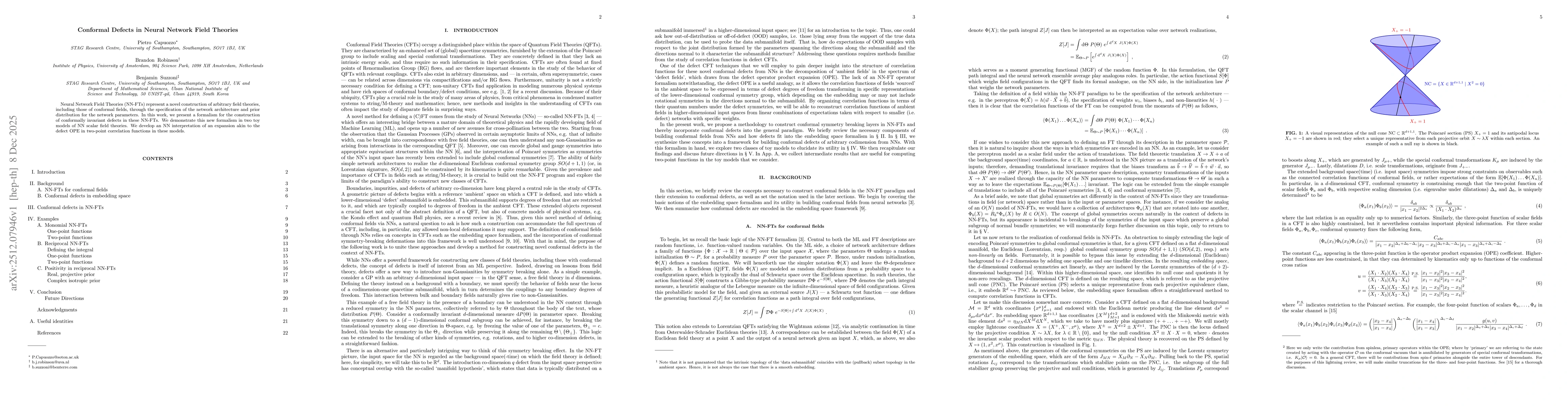 Thumbnail for Conformal Defects in Neural Network Field Theories