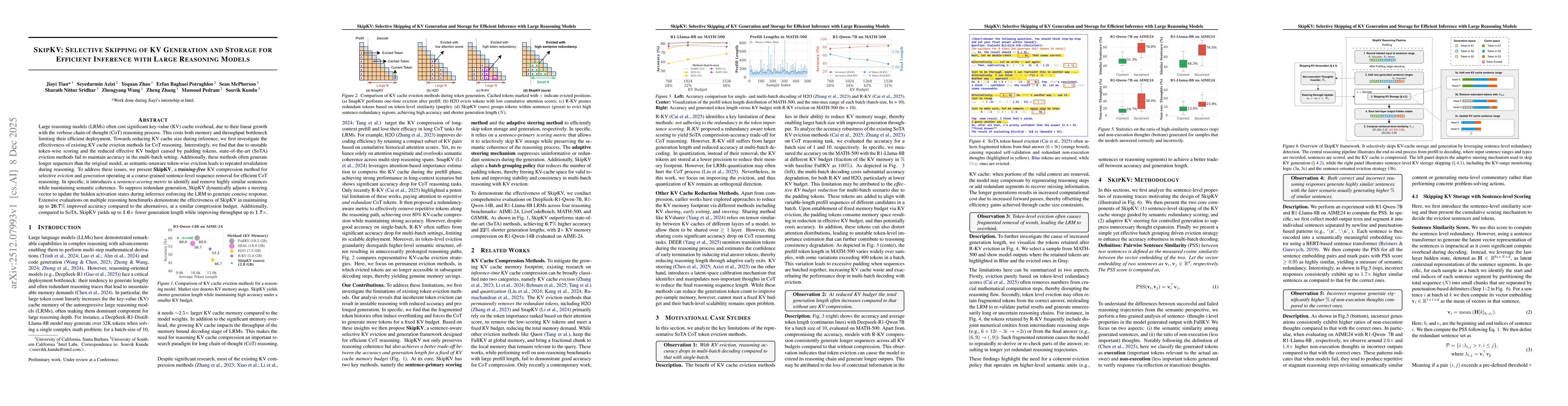 Thumbnail for SkipKV: Selective Skipping of KV Generation and Storage for Efficient Inference with Large Reasoning Models