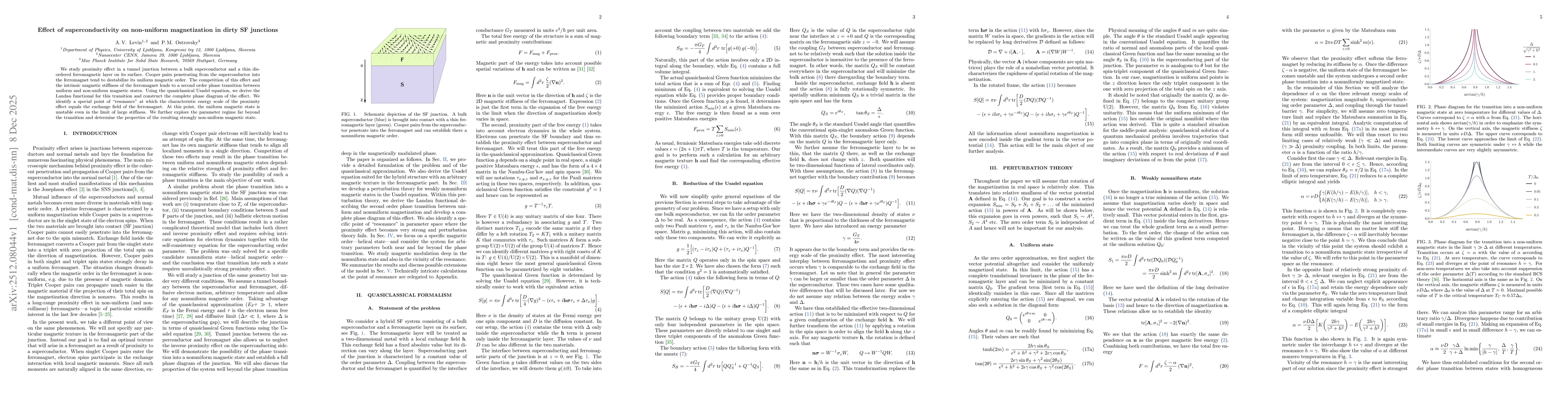 Thumbnail for Effect of superconductivity on non-uniform magnetization in dirty SF junctions