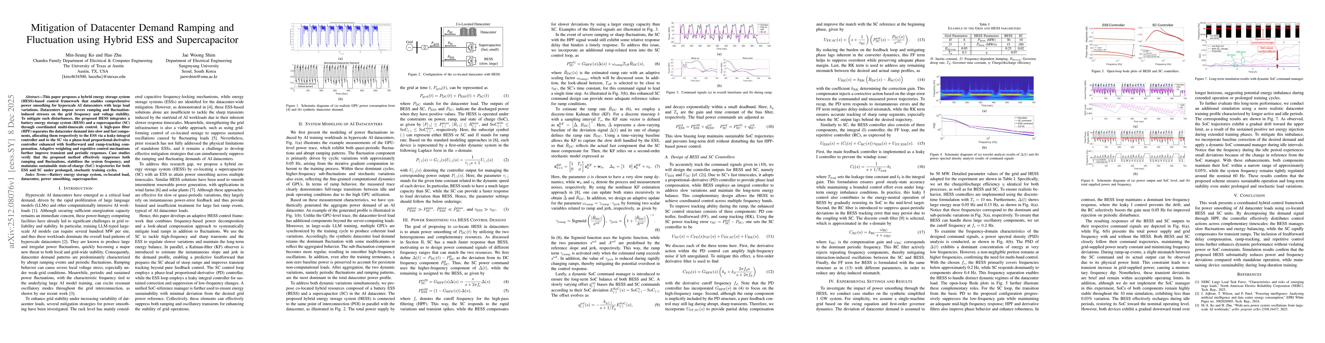 Thumbnail for Mitigation of Datacenter Demand Ramping and Fluctuation using Hybrid ESS and Supercapacitor