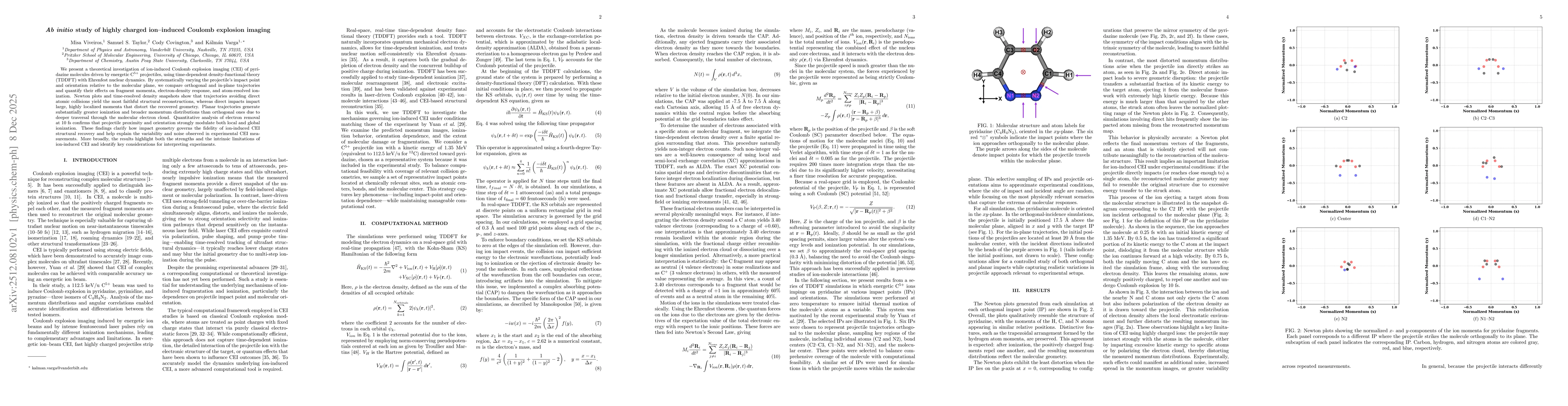 Thumbnail for Ab initio study of highly charged ion-induced Coulomb explosion imaging
