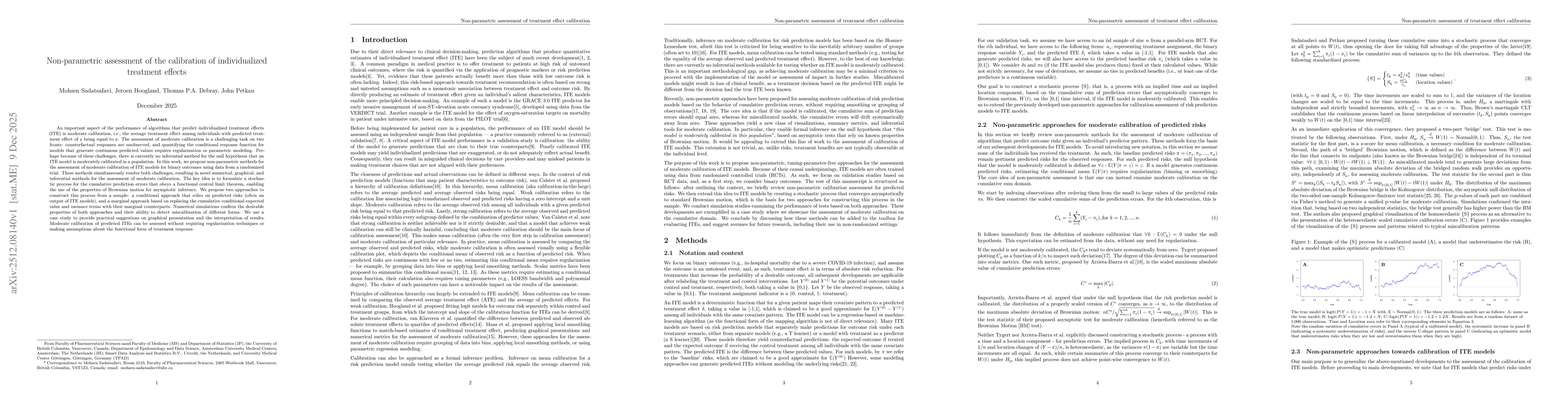 Thumbnail for Non-parametric assessment of the calibration of individualized treatment effects