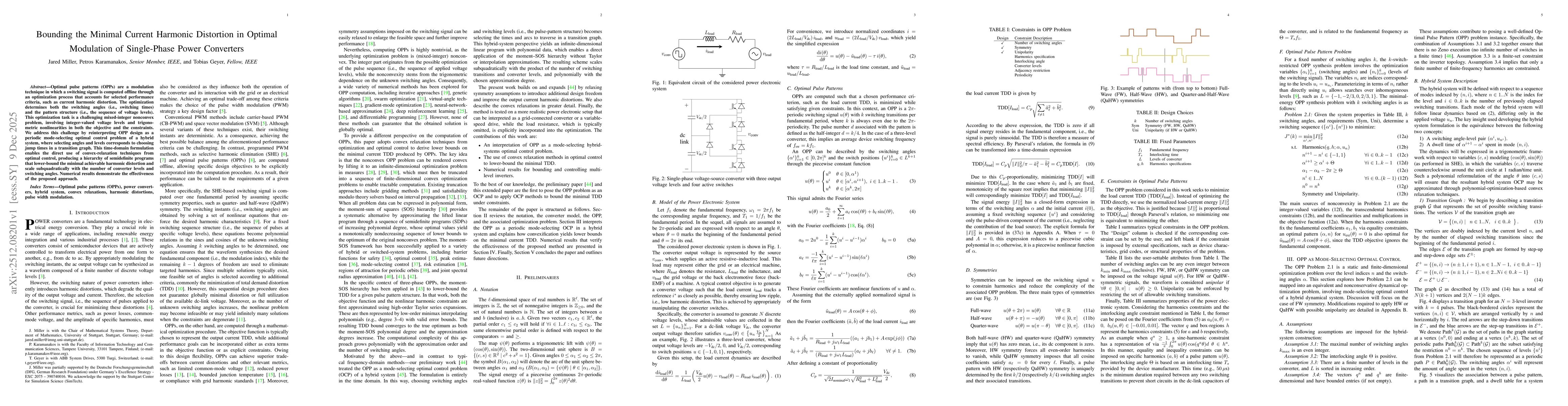 Thumbnail for Bounding the Minimal Current Harmonic Distortion in Optimal Modulation of Single-Phase Power Converters