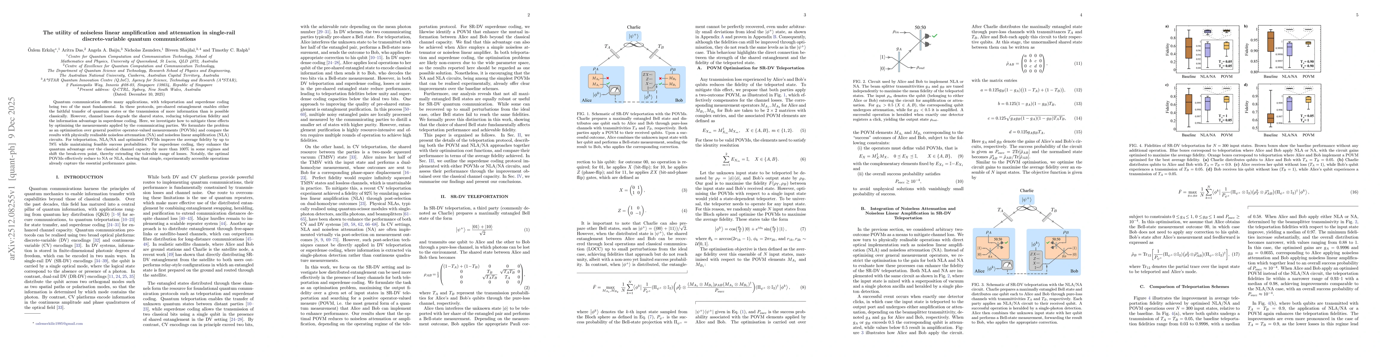 Thumbnail for The utility of noiseless linear amplification and attenuation in single-rail discrete-variable quantum communications