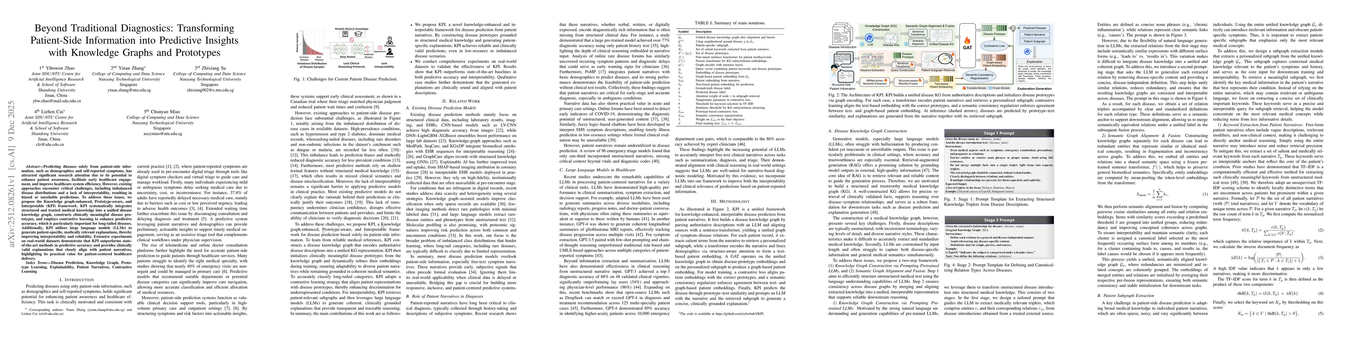 Thumbnail for Beyond Traditional Diagnostics: Transforming Patient-Side Information into Predictive Insights with Knowledge Graphs and Prototypes