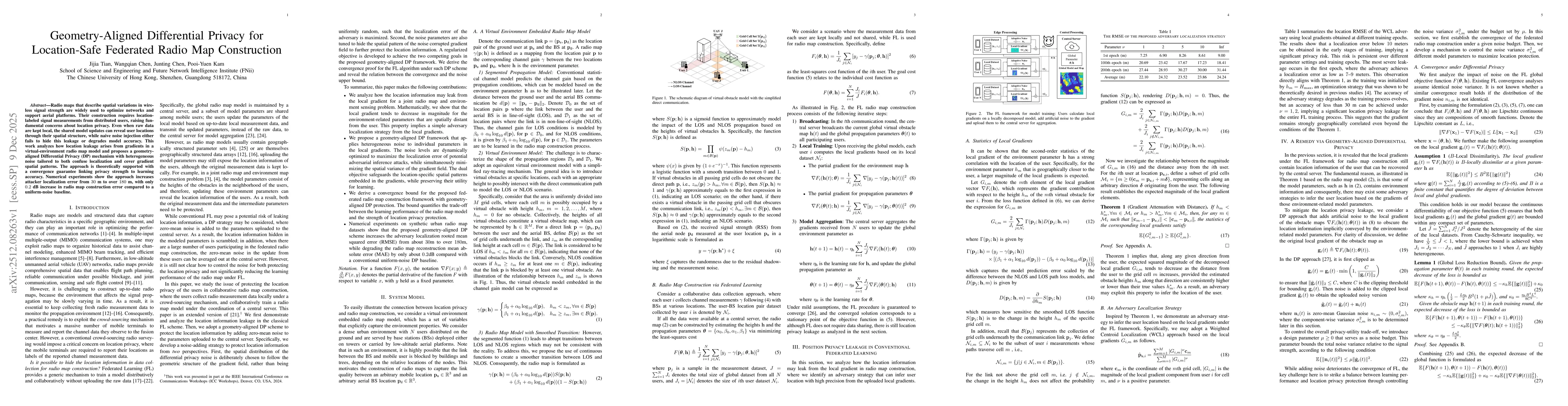 Thumbnail for Geometry-Aligned Differential Privacy for Location-Safe Federated Radio Map Construction