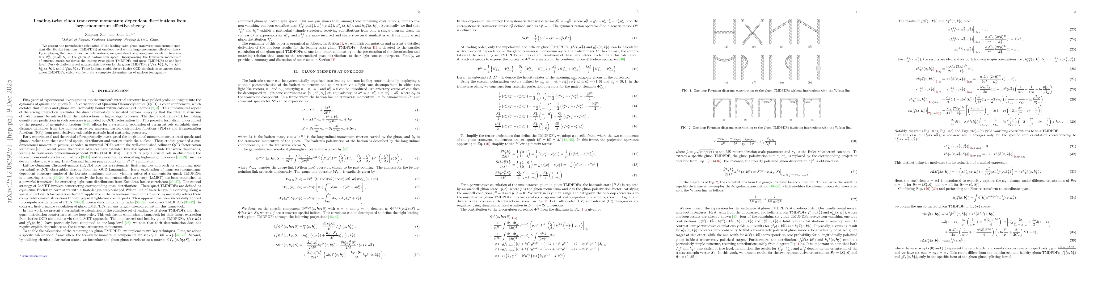 Thumbnail for Leading-twist gluon transverse momentum dependent distributions from large-momentum effective theory