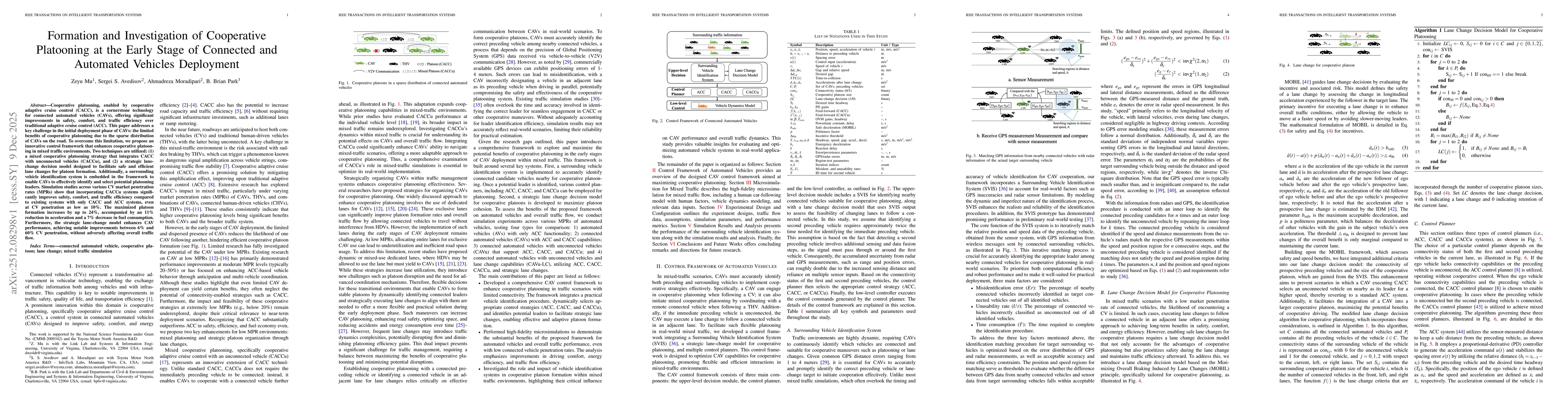 Thumbnail for Formation and Investigation of Cooperative Platooning at the Early Stage of Connected and Automated Vehicles Deployment
