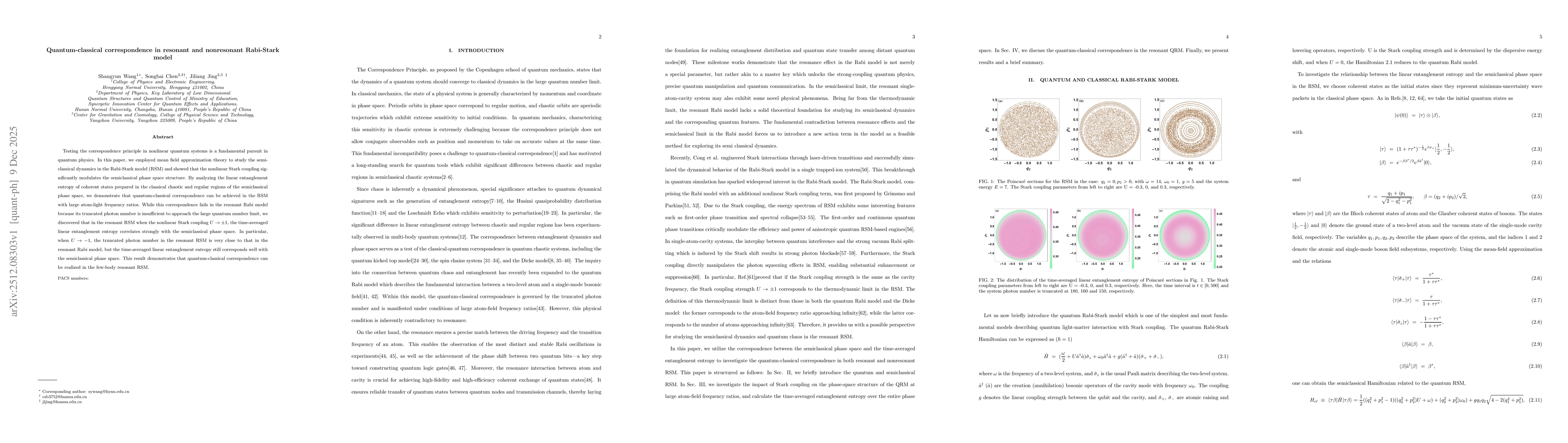 Thumbnail for Quantum-classical correspondence in resonant and nonresonant Rabi-Stark model
