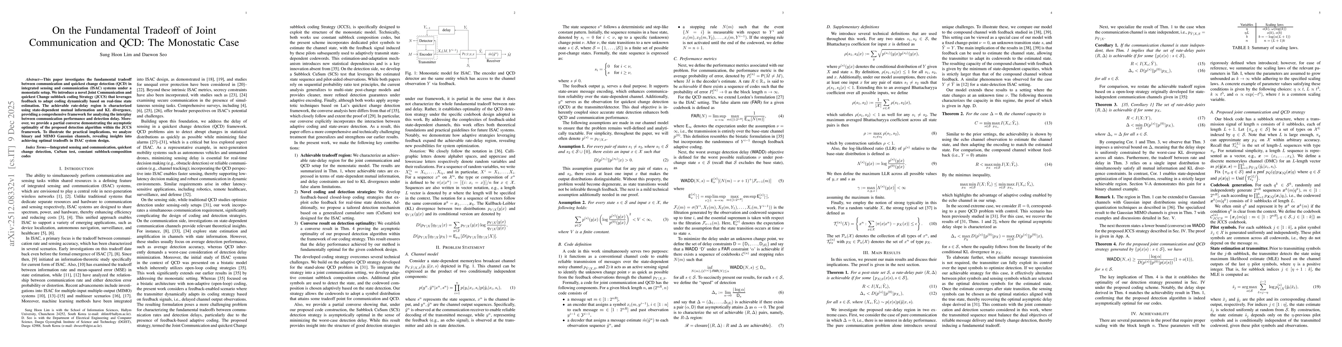 Thumbnail for On the Fundamental Tradeoff of Joint Communication and QCD: The Monostatic Case