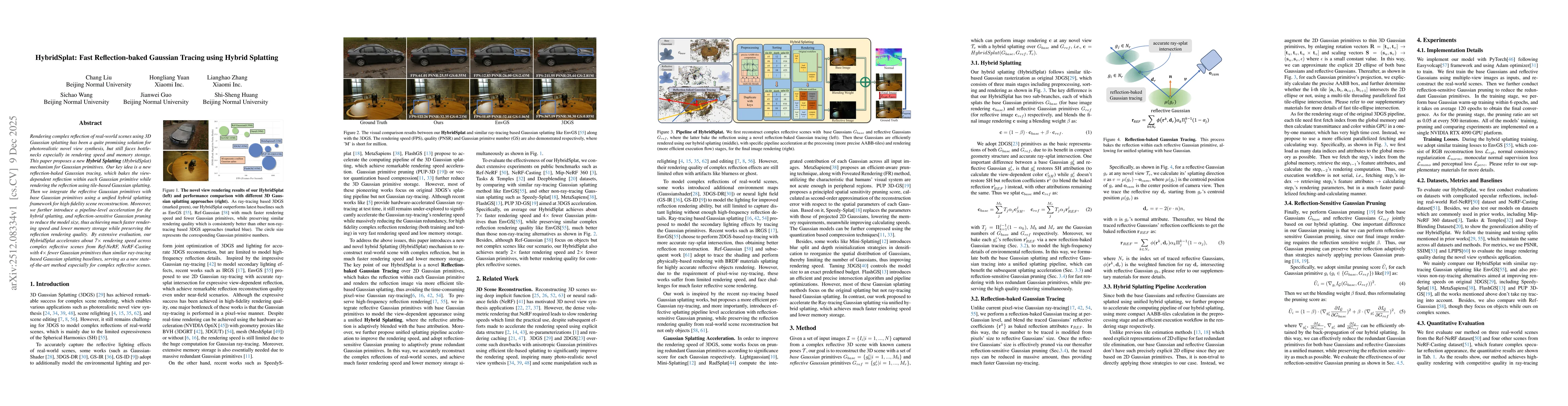 Thumbnail for HybridSplat: Fast Reflection-baked Gaussian Tracing using Hybrid Splatting