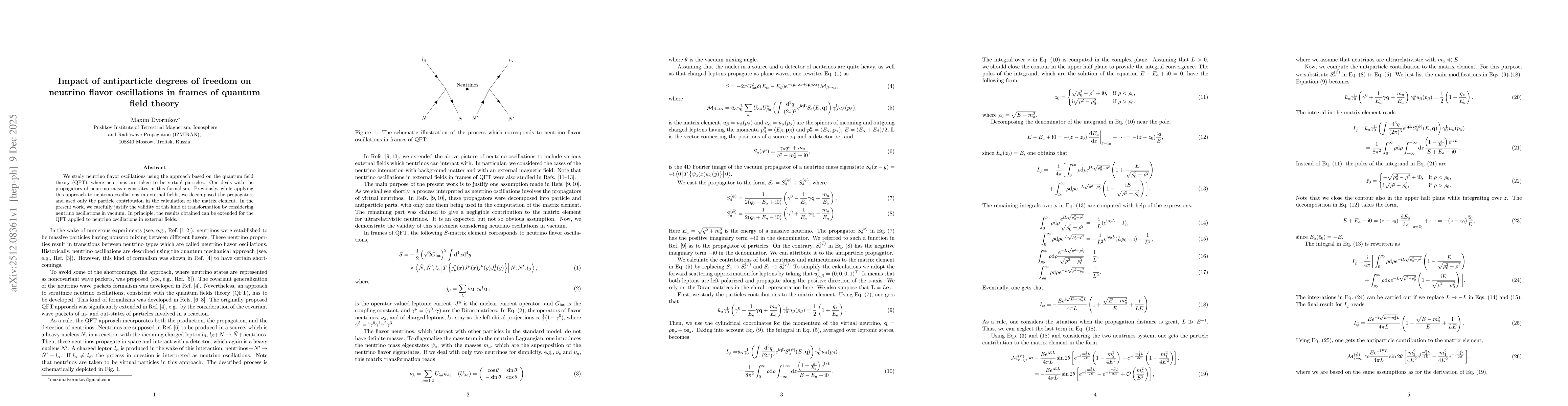 Thumbnail for Impact of antiparticle degrees of freedom on neutrino flavor oscillations in frames of quantum field theory
