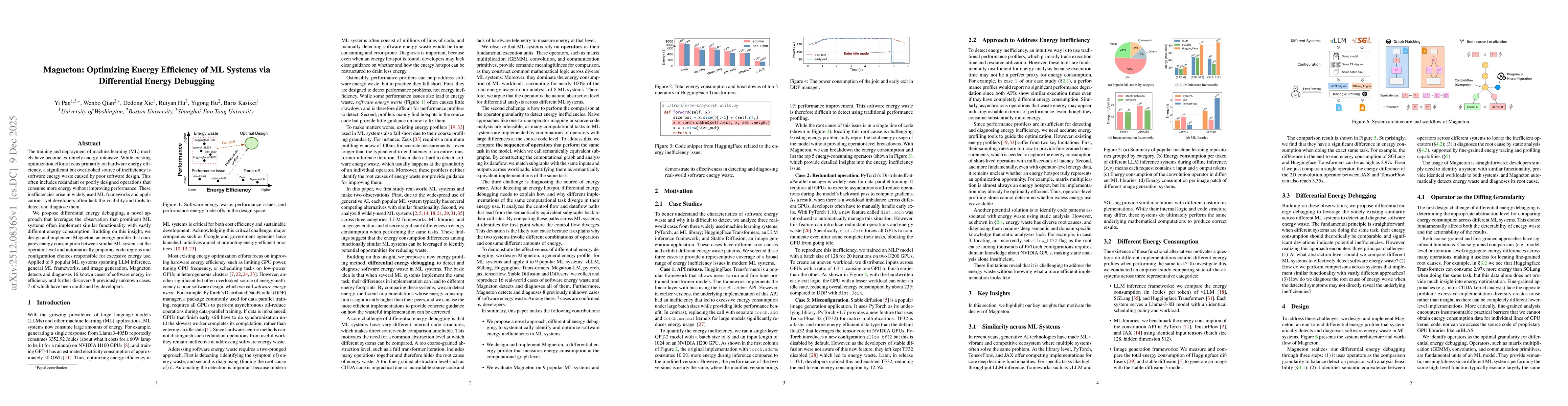 Thumbnail for Magneton: Optimizing Energy Efficiency of ML Systems via Differential Energy Debugging