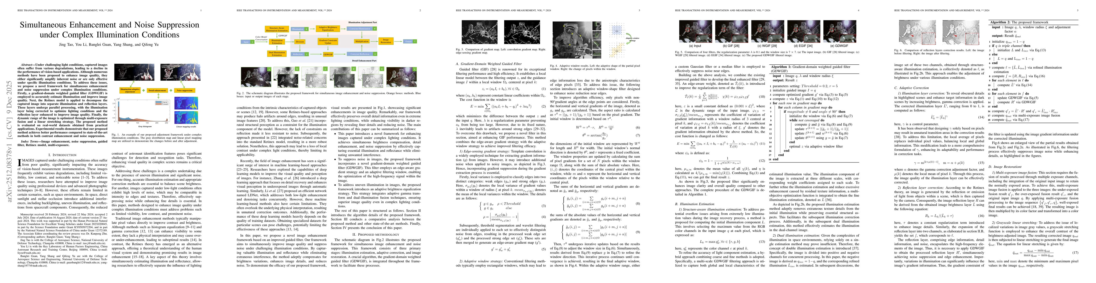 Thumbnail for Simultaneous Enhancement and Noise Suppression under Complex Illumination Conditions