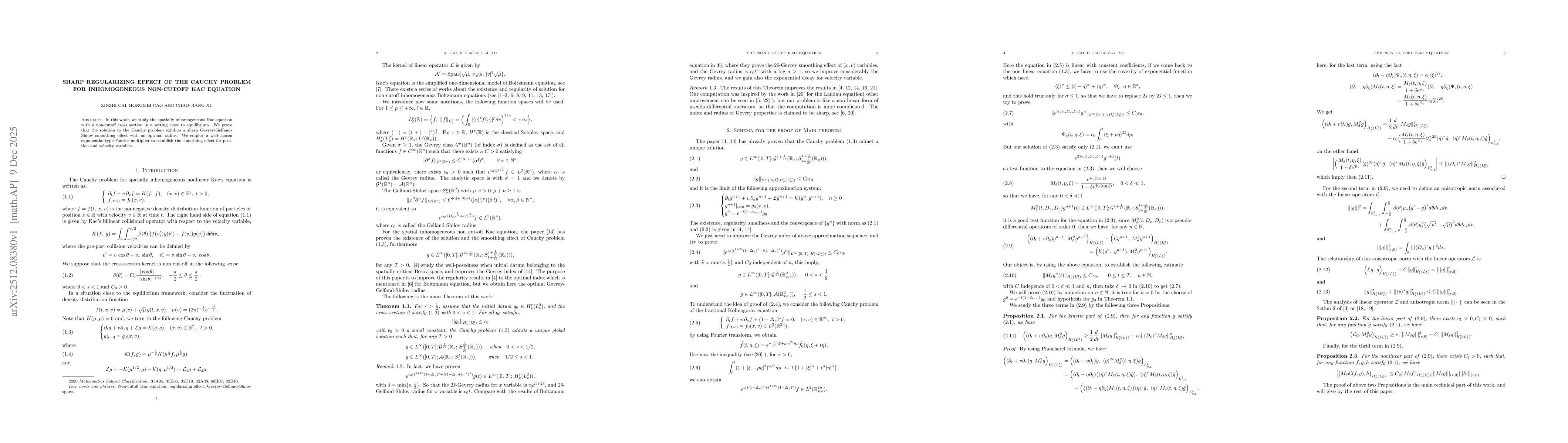 Thumbnail for Sharp Regularizing Effect of the Cauchy Problem for the Inhomogeneous Non-Cutoff Kac Equation