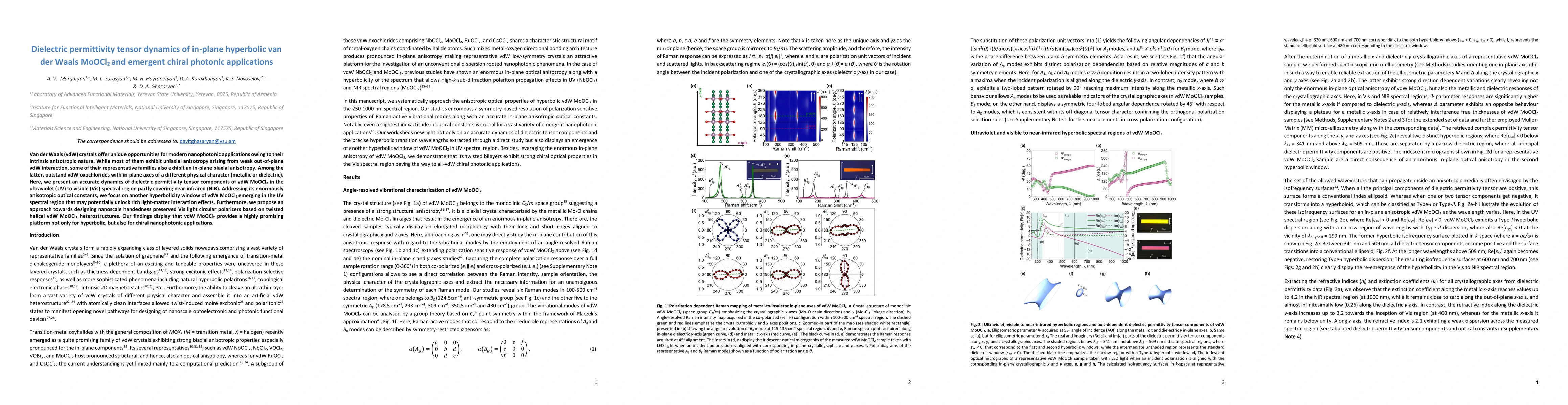 Thumbnail for Dielectric permittivity tensor dynamics of in-plane hyperbolic van der Waals MoOCl2 and emergent chiral photonic applications