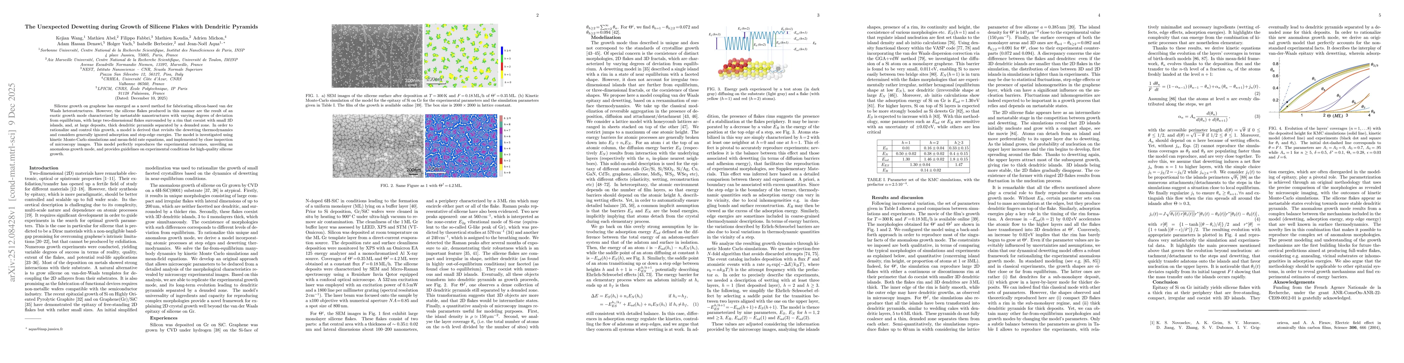 Thumbnail for The unexpected dewetting during growth of silicene flakes with dendritic pyramids