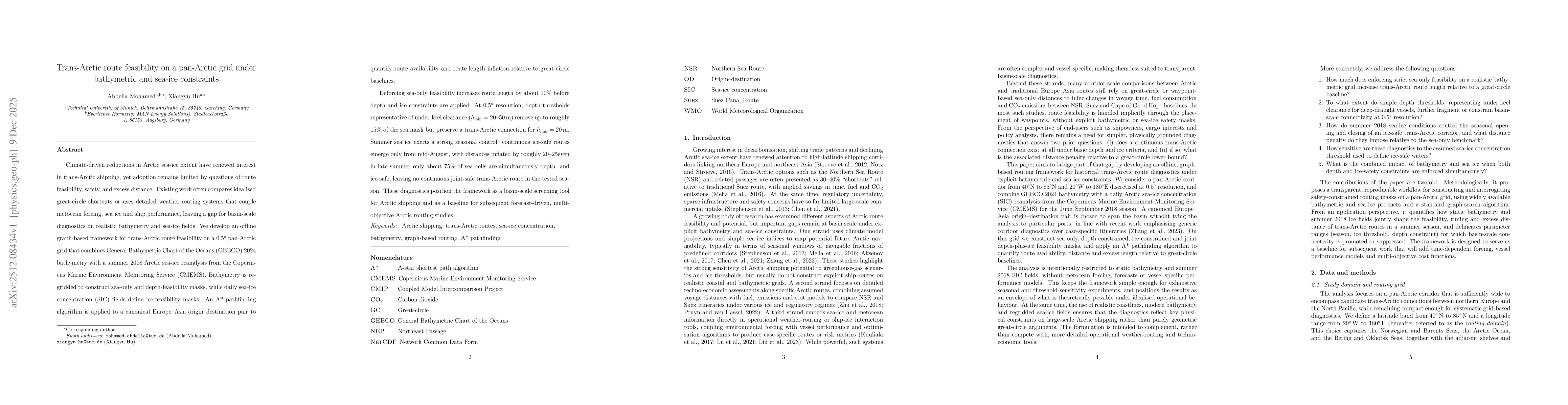Thumbnail for Trans-Arctic route feasibility on a pan-Arctic grid under bathymetric and sea-ice constraints