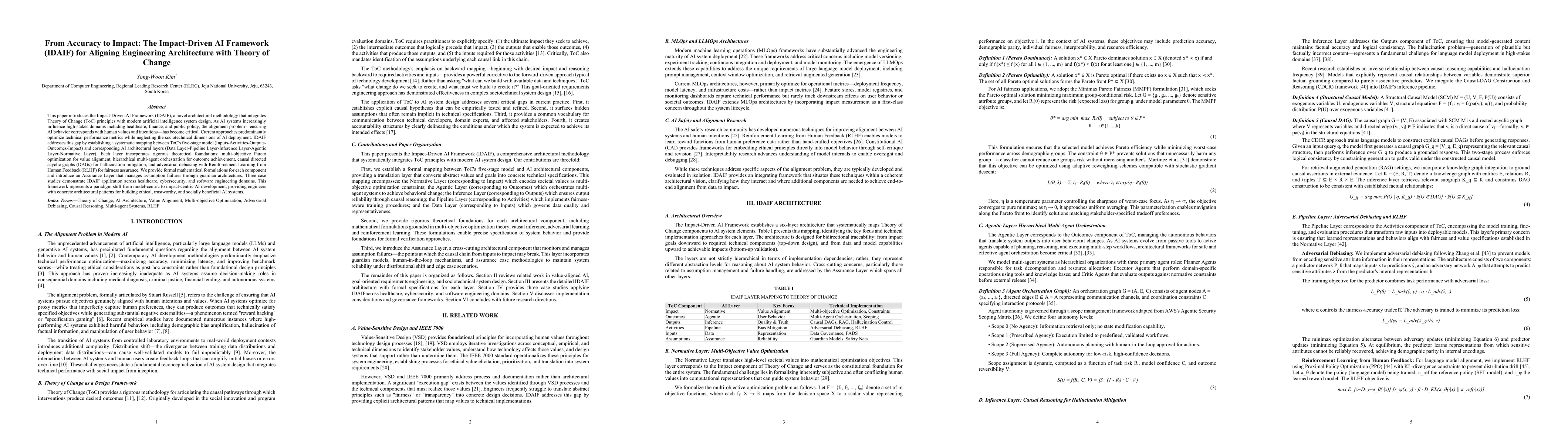 Thumbnail for From Accuracy to Impact: The Impact-Driven AI Framework (IDAIF) for Aligning Engineering Architecture with Theory of Change