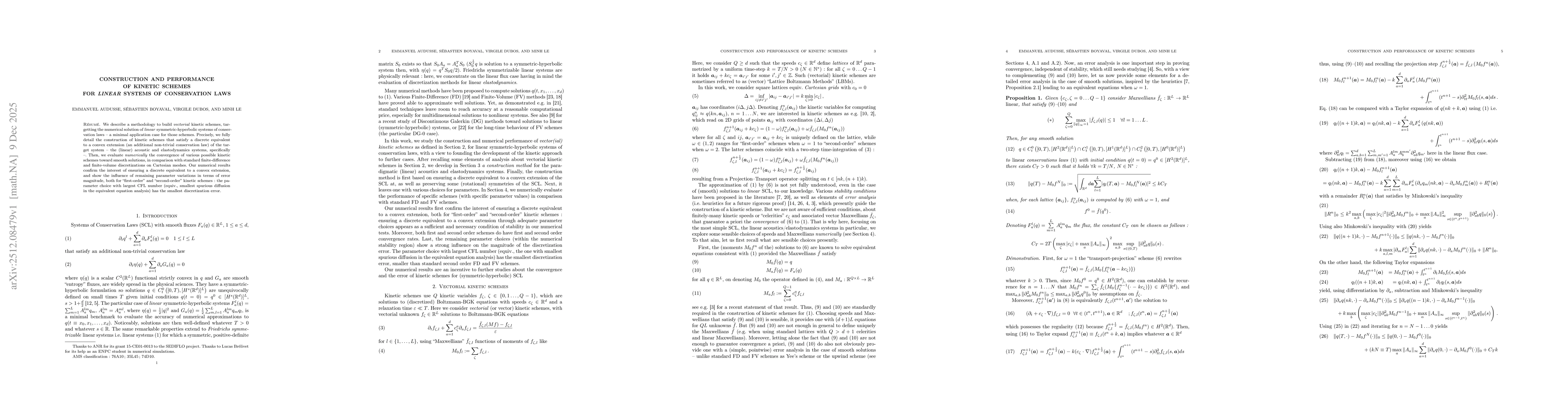 Thumbnail for Construction and Performance of Kinetic Schemes for Linear Systems of Conservation Laws