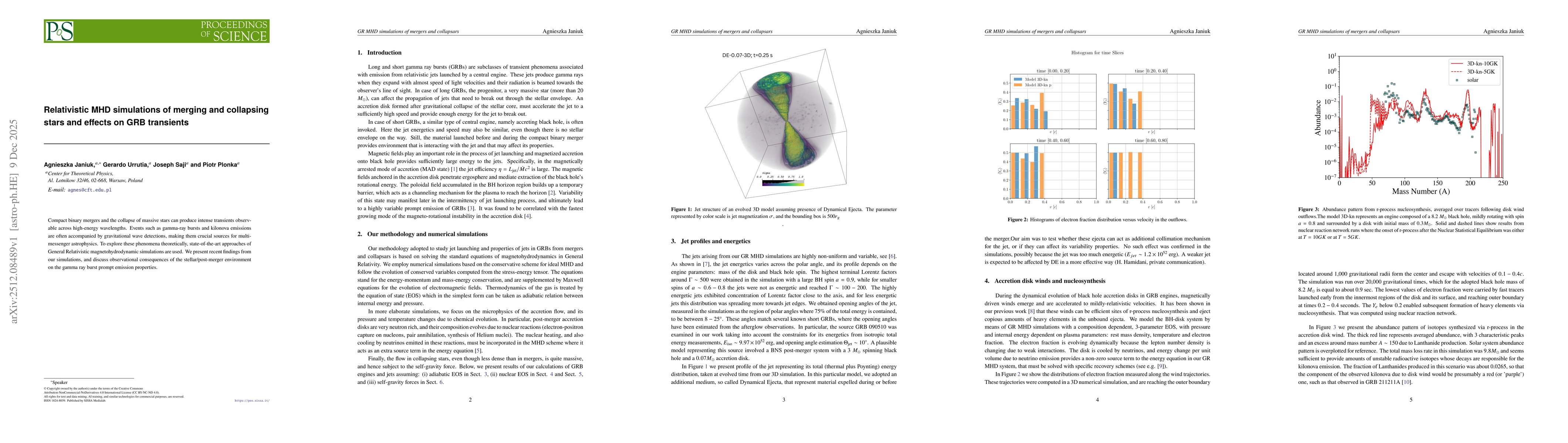 Thumbnail for Relativistic MHD simulations of merging and collapsing stars and effects on GRB transient